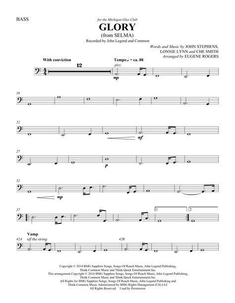  Glory (from Selma) (arr. Eugene Rogers) - Double Bass by Common